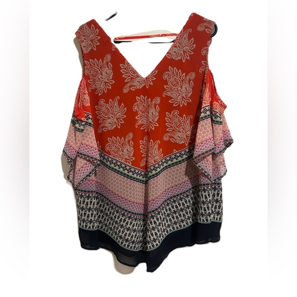 NWT DR2 Colorful Patterned Blouse Top Sz. XL New - Picture 4 of 8